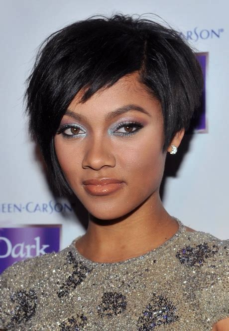 Black Short Hairstyles With Bangs
