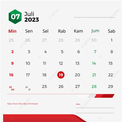 Kalender Juli 2023 Lengkap Dengan Tanggal Merah 日曆 2023 2023年七月日曆 模板日曆 2023向量圖案素材免費下載，png，eps