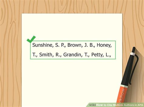 .) , and then the last author's name. 3 Ways to Cite Multiple Authors in APA - wikiHow