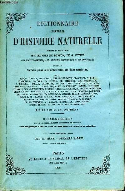 Dictionnaire Universel Dhistoire Naturelle Tome Viii 1ère Partie