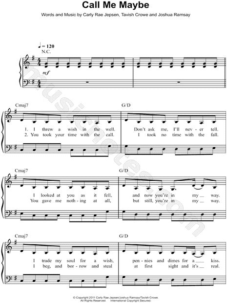 Violin Sheet Music For Call Me Maybe