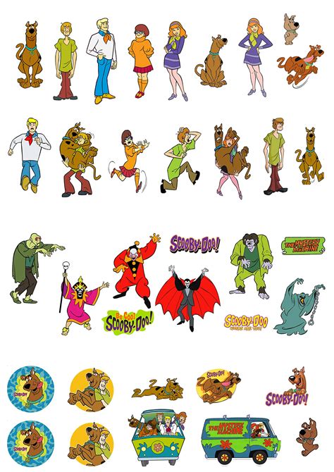 Buy 36 Stand Up Scooby Doo Characters Edible Premium Wafer Paper Cake
