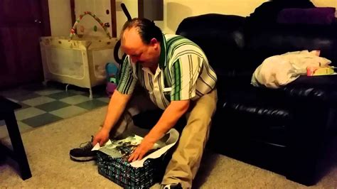 Dad opening his Christmas gift... surprise xbox!! - YouTube