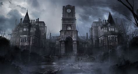 Mansion Art Dark Fantasy Castle Wallpaper