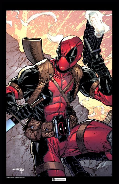 Deadpool By Adelsocorona On Deviantart Comic Heroes Marvel Heroes