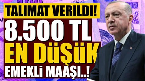 Emeklilere 8500 lira en düşük maaş duyurusu geldi emekli haberleri