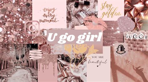 Rose Gold Aesthetic Collage Wallpaper By Artsylizzy101 On Deviantart