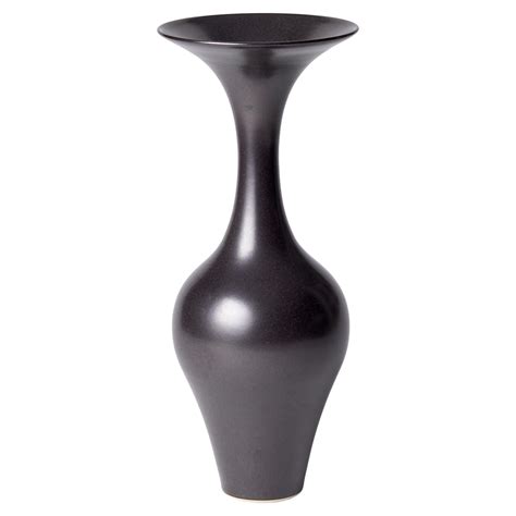 Black Classic Vase Ii Unique Black Ebony Porcelain Vase By Vivienne