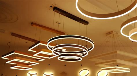 Chandelier 2019 Modern Restaurant Lighting Fixture 3 Ring Circle Color