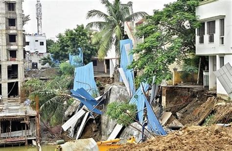 Families Evicted As Compound Wall Caves In The New Indian Express
