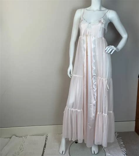 Jane Woolrich Lace Nightdress Lingerie Chiffon Dress 19049 Picclick