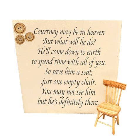 Custom personalised empty chair poem plaque. Wedding sign | Etsy