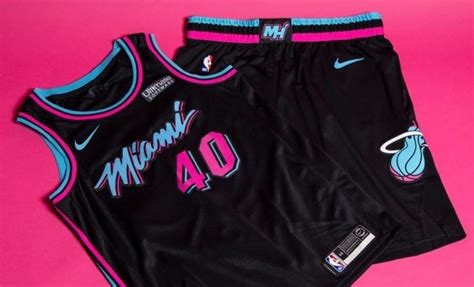The heat unveiled the newest edition of the alternate uniforms monday and it adds a fourth color scheme to the wildly popular collection: Miami Heat Reveals Fire New 'Miami Vice' Uniforms