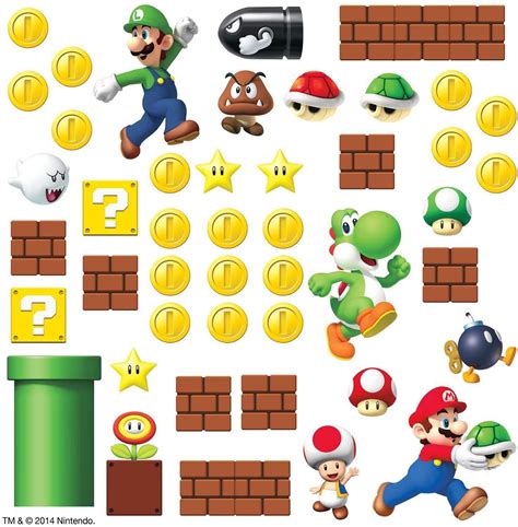 Roommates Rmk2351scs Nintendo Súper Mario Construye Una Escena