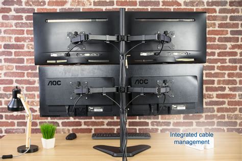 Vivo Quad Monitor Desk Stand Mount Freestanding Adjustable 4 Screens
