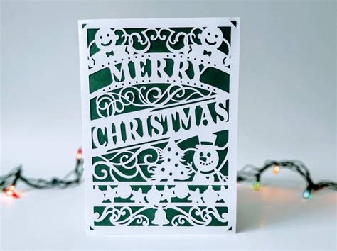 Svg Bundle Merry Christmas Cards Cricut Cut Files Silhouette Etsy