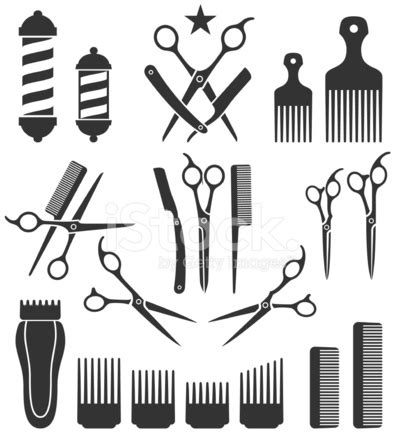 Euclidean icon, haircut tool, construction tools, fashion, repair tools png. Barber Tools for Haircut Black and White Vector Icon Set ...