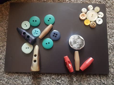Loose Parts Play Activity With Buttons