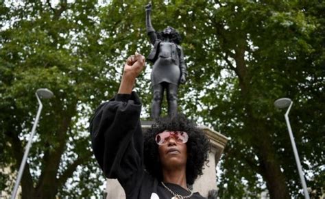 Jen Reid Statue Of Black Lives Matter Protester For Bristol Appear Wia