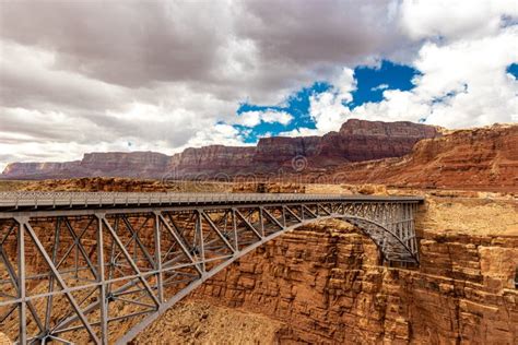 Auto Arch Bridge Over The Colorado River Navajo Bridge Az Usa Stock