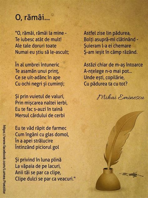 Poezii Despre Mama De Mihai Eminescu