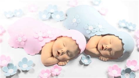 It is the tradition which has been followed for a long time now on the baby showers. Twins Baby Cake Topper with Blue & Pink Blanket and ...