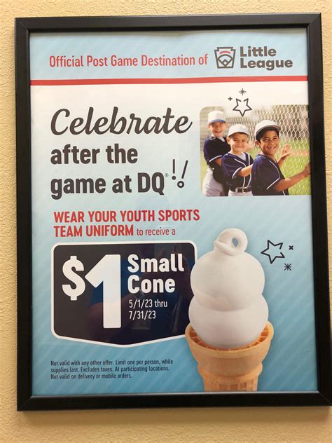 $1 Small Cone at Dairy Queen with Youth Sports Team Uniform - Thrifty