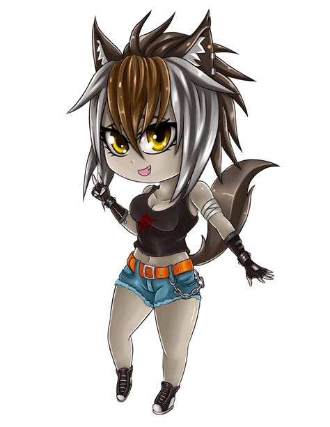 Chibi Wolf Girl By Zombieray10 On Deviantart