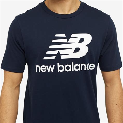 New Balance Essentials Stacked Logo Tee Pigment Mens Clothing