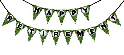 Happy Retirement Golf Printable Party Banner And Decoration Etsy