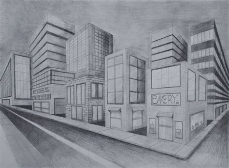 Two Point Perspective City By Aude Sapere On Deviantart Perspective