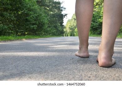 Bare Feet Stand On Road Stock Photo Shutterstock