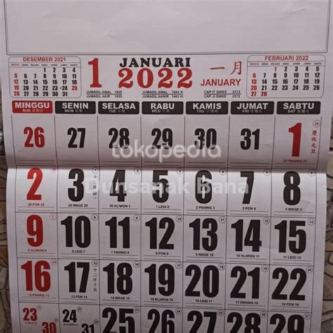 Jual Dijual Kalender Kerja Jumbo 2022 Berkualitas Di Lapak Buka