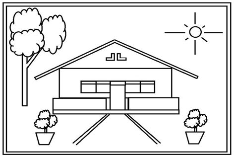 Gambar mewarnai rumah sederhana menjadi sarana mewarnai favorit anak anak untuk belajar mewarnai. Mewarnai Gambar Lingkungan Sekolah Tk