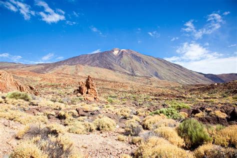 View Of Volcano Mount Teide Tenerife Stock Image Image Of Mountain
