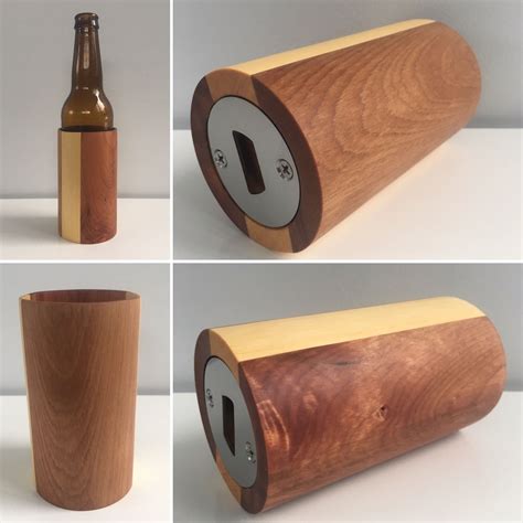 Myrtle And Huon Pine Wooden Stubby Holder Koozie Coozie Diy Wooden