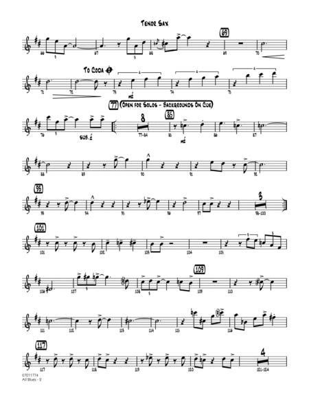 All Blues Tenor Sax By Miles Davis Digital Sheet Music For Jazz