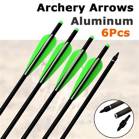 16 22 Inch Aluminum Crossbow Bolts With Field Pointmoon Nock Target