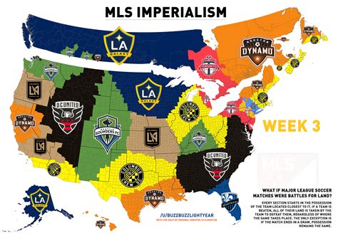 Major League Soccer Imperialism Map 2019 (Week 6) - LA LA LAnd : r/MLS