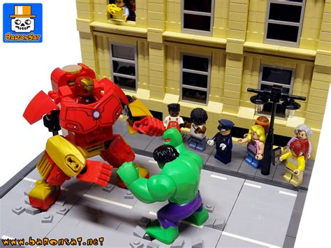 Lego Moc Hulk Vs Hulkbuster Marvel Custom Bricks Model