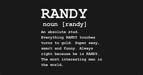 Adult Definition First Name Randy Men Randy Kids T Shirt Teepublic