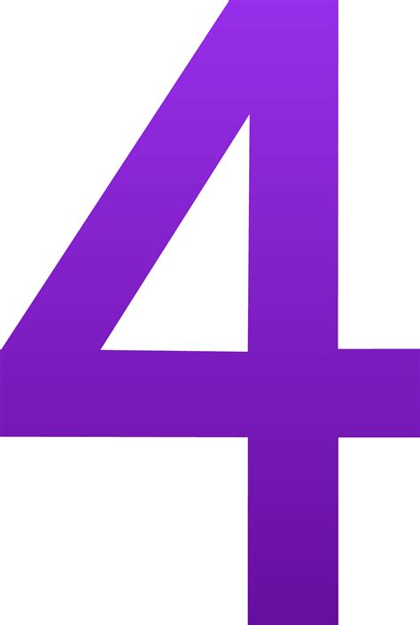 The Number Four Free Clip Art