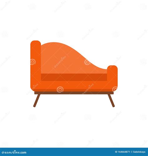 Upholstered Couch Or Divan Bed Single Icon Vector Illustration Isolated