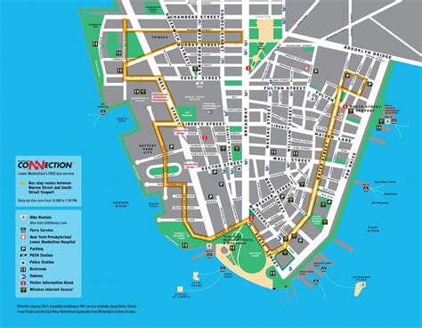 Walking Map Of Lower Manhattan Lower Manhattan Walking Tour Map New