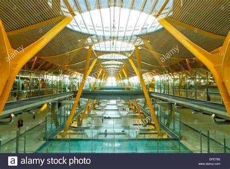 Terminal 4 Madrid Barajas Airport Madrid Spain Stock