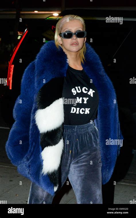 Christina Aguilera Out For Dinner At Delilah Restaurant In Hollywood Wearing A Lewd T Shirt