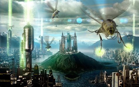 Sci Fi City Hd Wallpaper