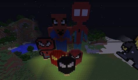 Spider Man Pixelart Set Minecraft Project