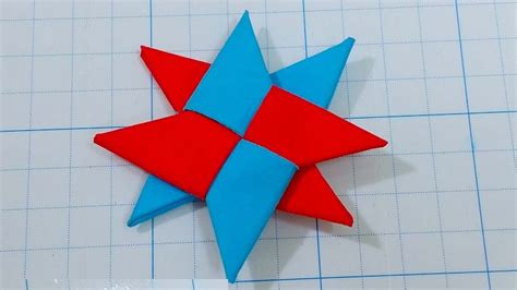 Origami How To Make A Paper Ninja Star 8 Point Easy 4 Youtube Origami