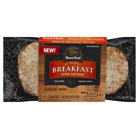 Save On Boar S Head Breakfast Pork Sausage Patties Fully Cooked Ct